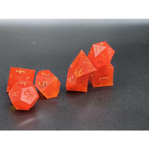Кости игральные Набор кубиков для настольных ролевых игр Дайсы ручной работы для DnD, ДнД, Dungeons and Dragons, Pathfinder RPG (набор 7шт) 7pcs set polyhedral resin dices set table games accessory d6 d8 d10 d12 d20 for d