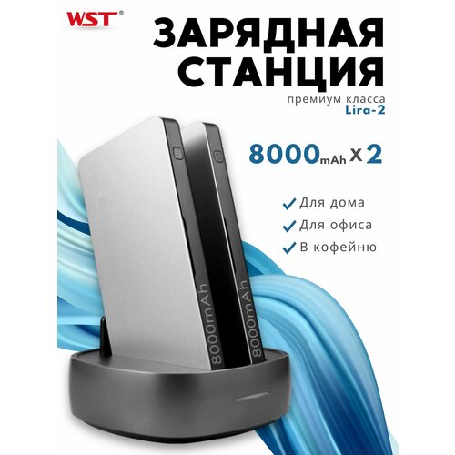 Зарядная станция для домашнего использования WST Lira 2 Встроенные провода type-c micro usb lighting 13500₽