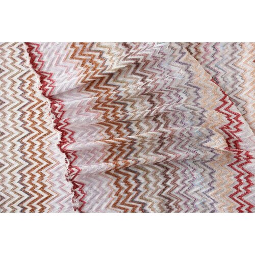 Ткань трикотаж с люрексом разноцветный рисунок зигзаг 7560₽