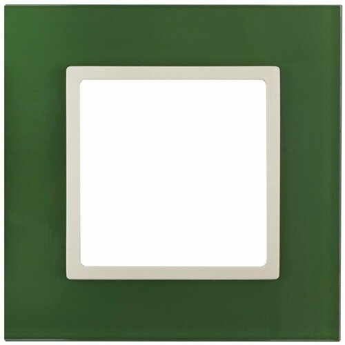 ЭРА 14-5101-27 Elegance Зеленый/слоновая кость стекло рамка 1-ая Б0034481 (20 шт.)