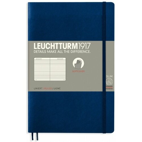 Leuchtturm 358317 Блокнот leuchtturm classic b6 80 гм2 123 стр в линейку мягкая обложка синий неви 2789₽