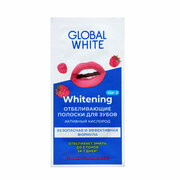 Global White Полоски для отбеливания зубов GLOBAL WHITE "Малина" в саше