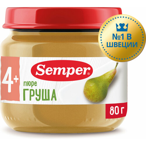 Пюре Semper Груша, с 4 месяцев, 80 г пюре semper груша с 4 месяцев 80 г