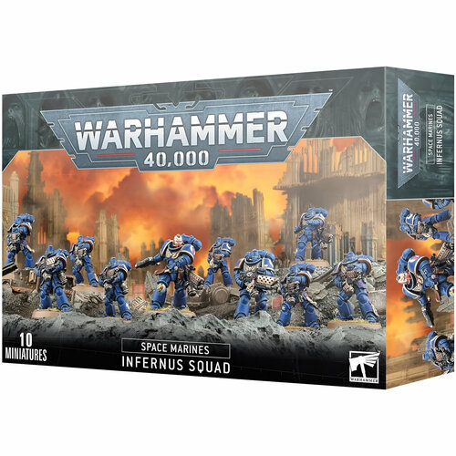 Миниатюры для настольной игры Games Workshop Warhammer 40000: Space Marines - Infernus Squad 48-26 space marines terminator squad warhammer 40000 миниатюры для настольной игры 40 мм базовый цвет