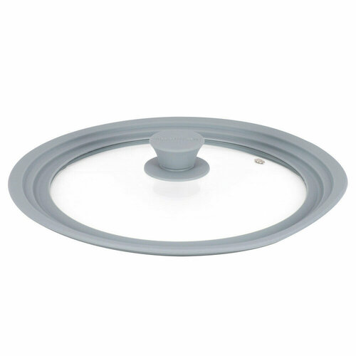 Крышка стеклянная Master House Моника с силиконовым ободом d242628 см серая 3289₽