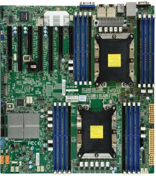 Материнская плата Supermicro MBD-X11DPH-I Dual LGA3647 3xPCI-E DSub 2xGbLAN SATA RAID E-ATX 16DDR4