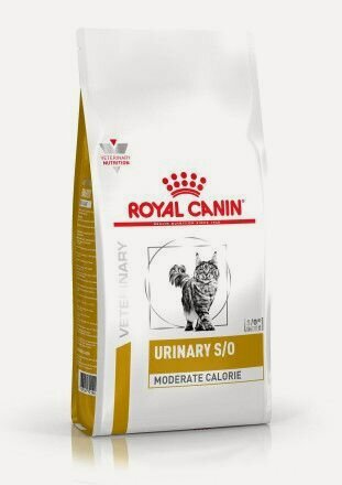 Изображение товара Royal Canin VD URINARY S/O MODERATE CALORIE ветеринарная диета, сухой корм для взрослых кошек предрасположенных к набору лишнего веса, 1, 5 кг