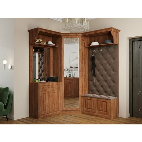 Прихожая угловая в коридор Классика 6 160160х220х40 98603₽