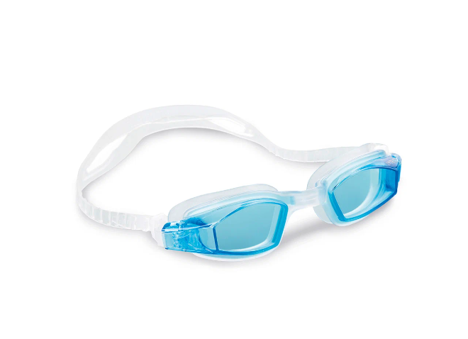 Очки для плавания детские "Free Style Sport" (голубые), от 8-ми лет, Intex 55682