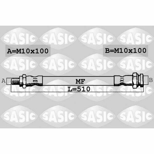 Тормозной шланг, SASIC 6600049 (1 шт.)