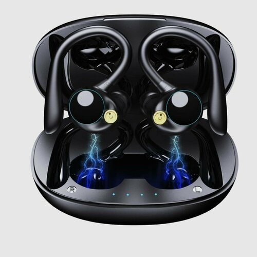 Bluetooth-наушники HD-звонки 60 часов игрового времени Накладные наушники с сенсорным управлением и заушными крючками для спортабегаработыигр подходят для Android IOS и других систем 1468₽