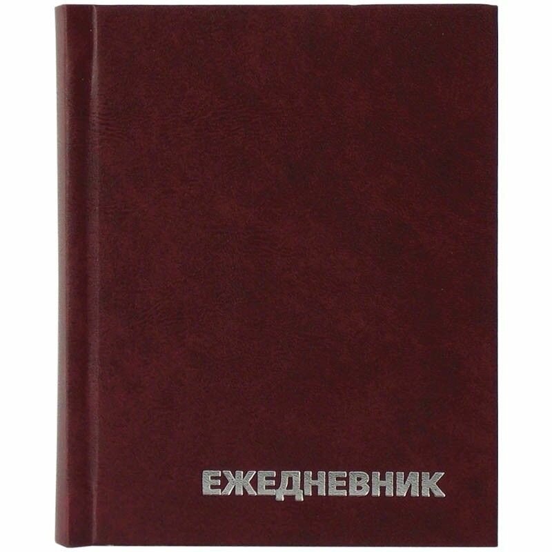 Ежедневник недатированный A6, 160л., бумвинил, OfficeSpace, бордовый