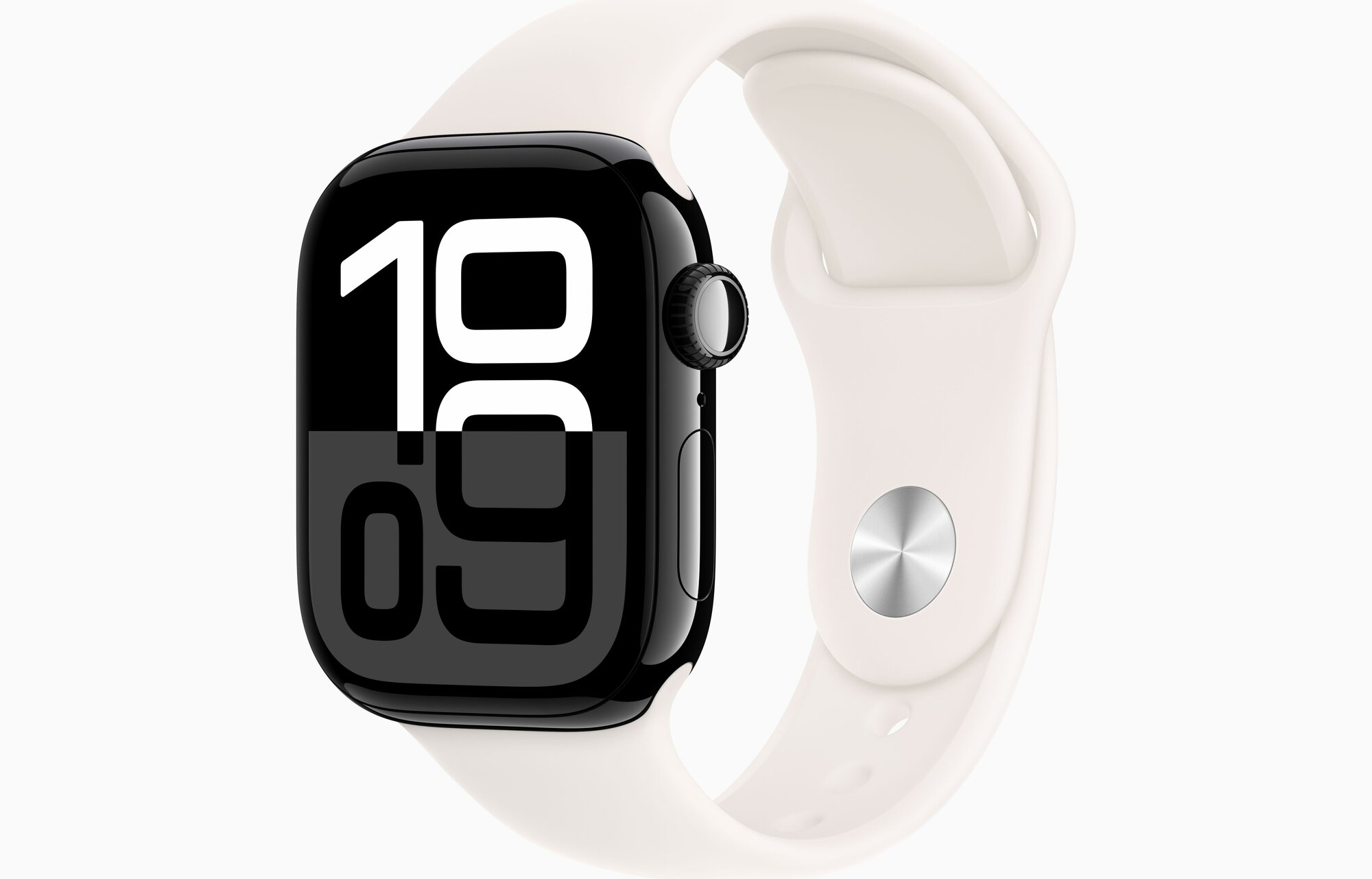 Умные часы Apple Watch Series 10 42 мм Aluminium Case, GPS, Jet Black, Sport Band, Light-Blush, S/M