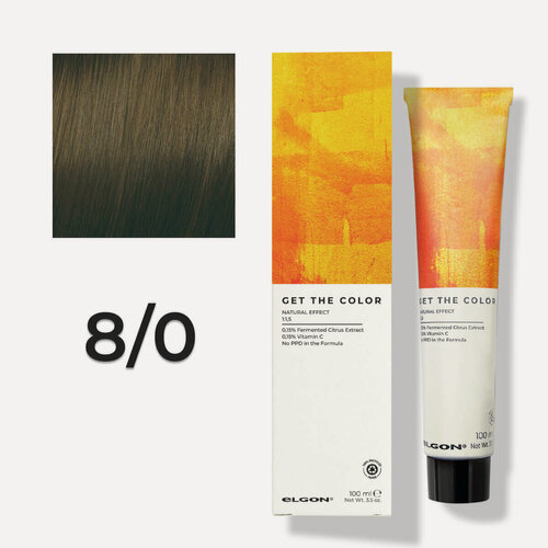 Изображение товара Крем - краска для волос профессиональная Elgon Get the Color 8/0 Светлый русый Интенсивный, 100 мл