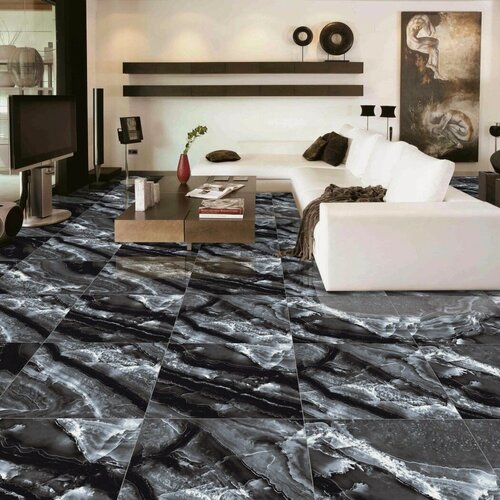 Изображение товара Керамогранит PRIMAVERA Black Modulo GR108, глянцевый, 60 на 60 см, упаковка 1.44м2/4шт./уп.