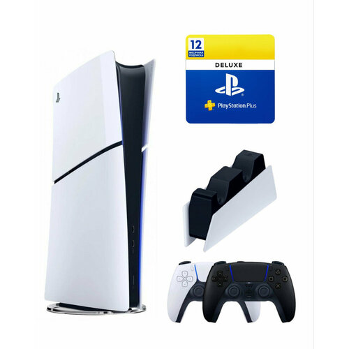 Приставка Sony Playstation 5 slim 1 Tb2-ой геймпадчерныйзарядноеДелюкс 12 месяцев 91955₽