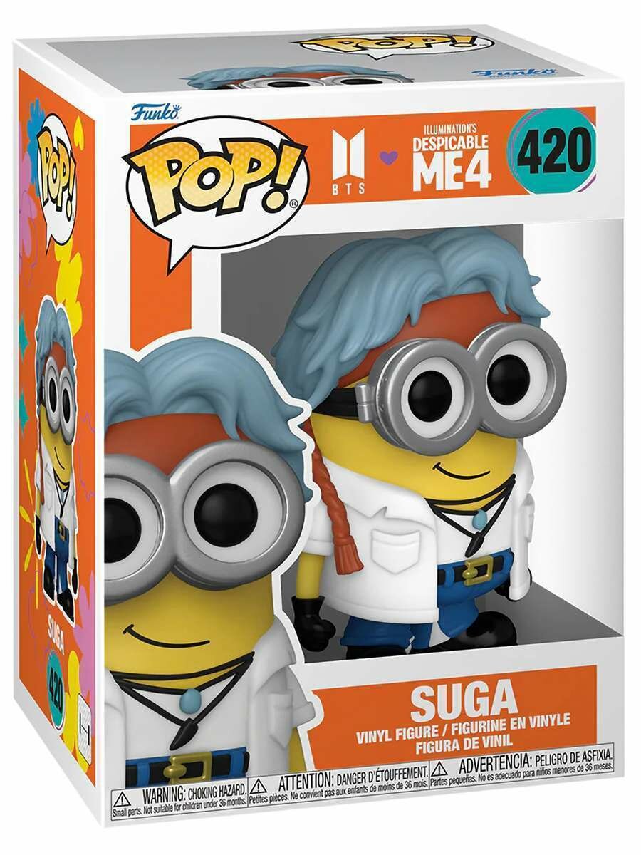 Фигурка коллекционная Funko POP! Rocks BTS X Despicable Me 4 Suga (420)