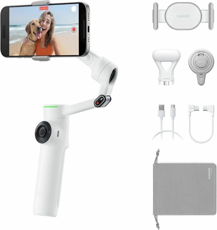 Стабилизатор для смартфона Insta360 Flow 2 Pro Combo, creator kit, white