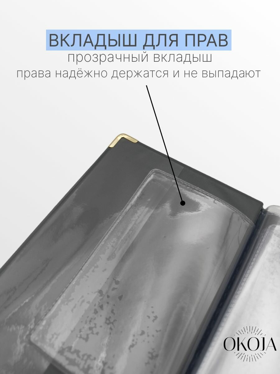 Обложка для автодокументов OKOJA, черный — фото 1