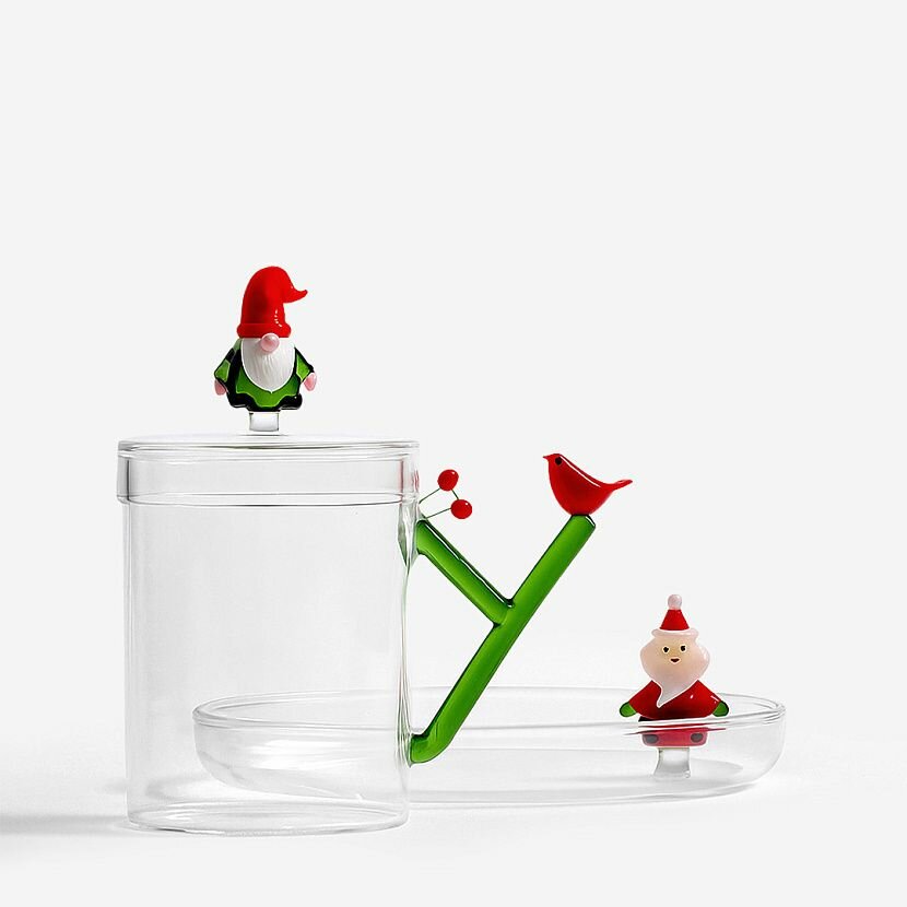 Elf, Bird & Santa Claus Кружка и блюдце