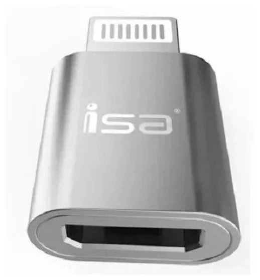 Адаптер переходник Micro USB гнездо Female (F) Lightning 8 pin штекер Male (M) / Переходник с микро юсб на лайтинг