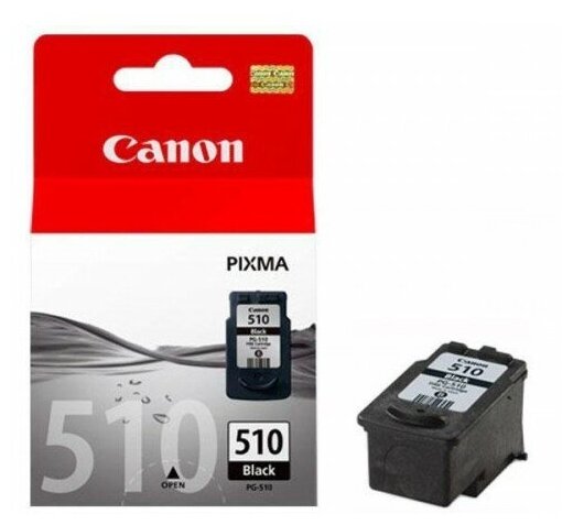 Картридж струйный CANON (PG-510) Pixma MP240/MP260/MP480, черный, оригинал, ресурс 220 страниц