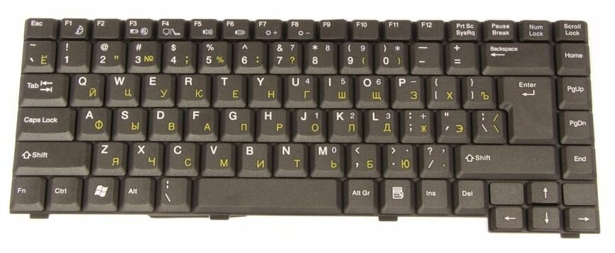 Клавиатура для ноутбуков Fujitsu-Siemens Amilo D1840 D1845 A1630 RU Black