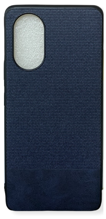Задняя панель-крышка MyPads из прочного силикона с матовым противоскользящим покрытием для Huawei Nova 8 (ANG-LX1) синяя с вставкой из кожи