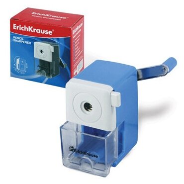 Точилка механическая Erich Krause, 90*52*96мм пластик. ассорти 3 цв. корпус
