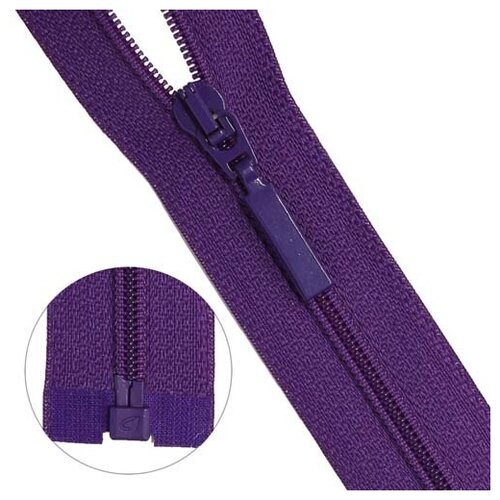 фото Молния витая тип 6 1 замок 50см arta (865 яр.фиолетовый) 5 шт