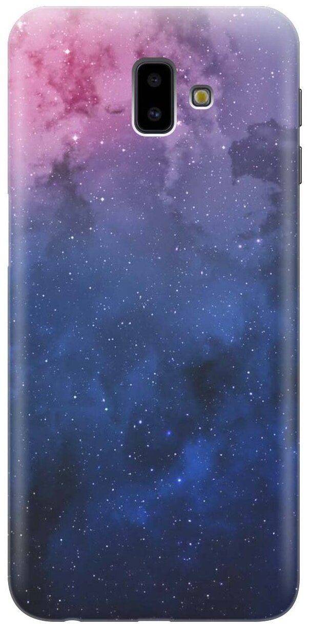 GOSSO Ультратонкий силиконовый чехол-накладка для Samsung Galaxy J6+ (2018) с принтом "Звездное зарево"