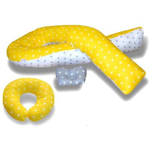 Комбо-набор для беременной Звездочки на сером U-350 Ткань 100% хлопок Наполнитель холлофайбер (гипоаллергенный)