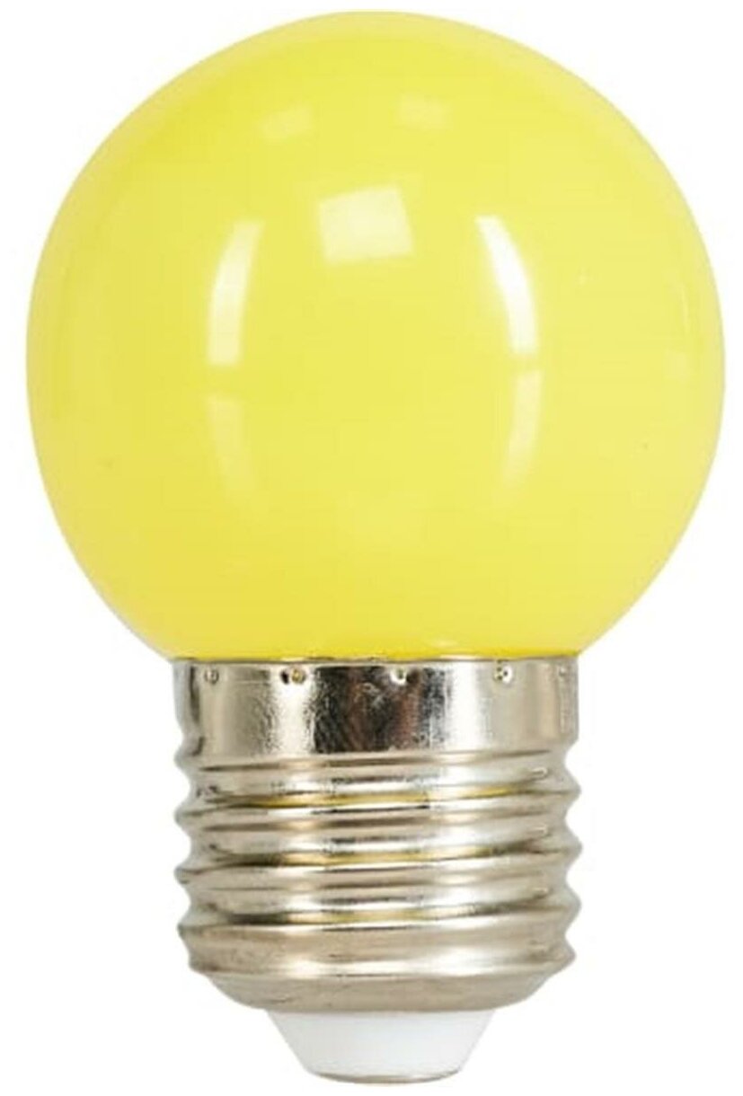 Лампа светодиодная Volpe E27 220 В 1 Вт шар белый 80 лм жёлтый свет