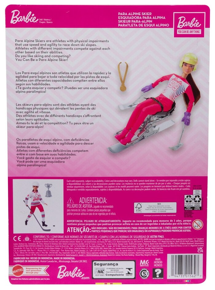 Barbie Кукла Зимние виды спорта "Лыжник-паралимпиец" - фото №8