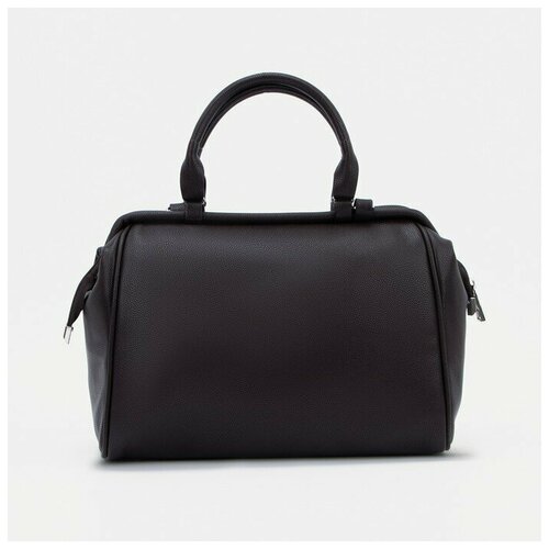 фото Саквояж, отдел на молнии, наружный карман, длинный ремень, цвет коричневый textura