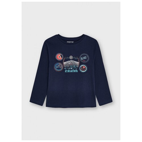 фото Лонгслив mayoral 4090/31 для мальчика, цвет тёмно-синий, размер 116