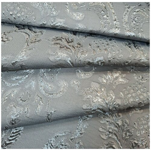 Портьерная ткань - Жаккард Arfa Bella 290 см (серый). Отрез 2м.