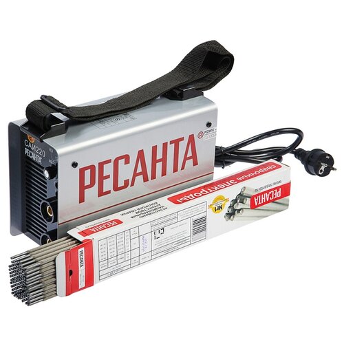 Сварочный аппарат инверторного типа РЕСАНТА САИ-220 в кейсе 3 кг электродов MMA 1858900₽