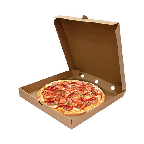 Коробка для пиццы ДхШхВ 300х300х40 мм квадратная картон крафт 50 шт