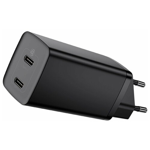 Адаптер питания Baseus GaN2 Lite мощностью 65 Вт (2 USB-C; GaN) (Черный / Black)