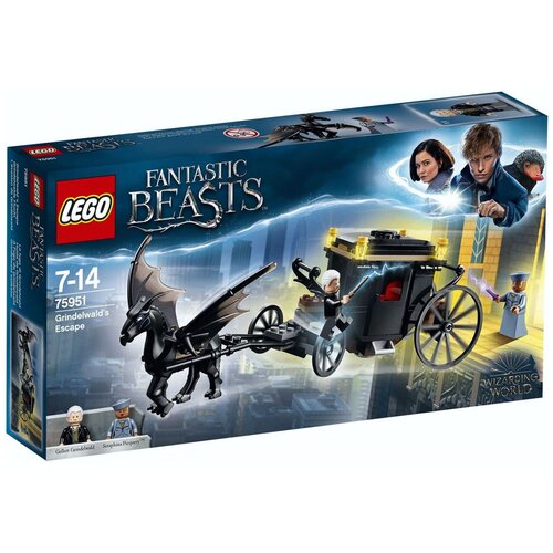 наклейки фантастические твари Конструктор LEGO Harry Potter 75951 Побег Грин-де-Вальда, 132 дет.