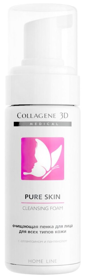 Medical Collagene 3D очищающая пенка для всех типов кожи Pure Skin, 160 мл, 160 г