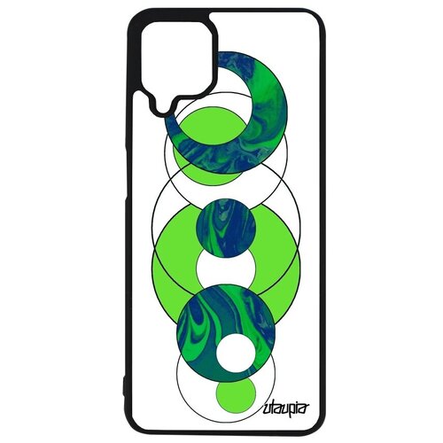 фото Красивый чехол на телефон // samsung galaxy a12 // "круги" рисунок геометрический, utaupia, зеленый