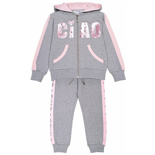 фото Спортивный костюм для девочки ciao kids collection серого цвета 4 года