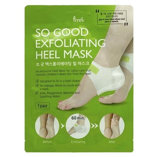 Пилинг-маска для пяток Prreti Exfoliating Heel Mask, 1 пара