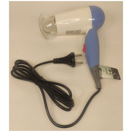 Фен складной 1709 1000Вт 2 режима нагрева2 уровня регулировки вентиляторавынимаемый фильтр всасывающего патрубка Цвет Бело-розовый 74500₽