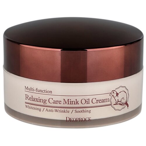 Deoproce Relaxing Care Mink Oil Cream Расслабляющий крем для лица с жиром норки, 100 г