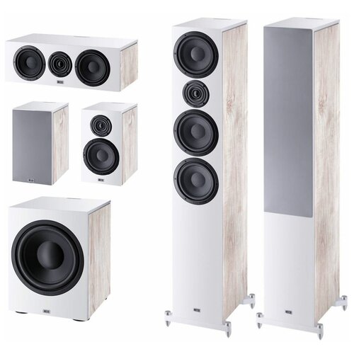 Комплект акустики Heco Aurora 700 Set 5.1 (700+300+Center+Sub) white