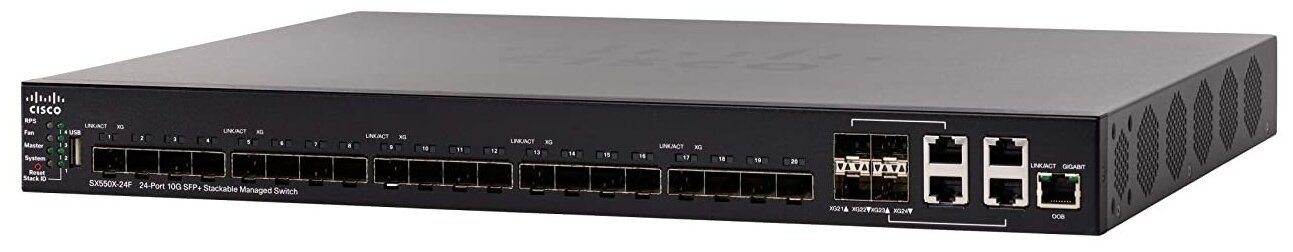 SG550X-24MP-K9-EU Коммутатор Cisco SG550X-24MP 24-port Gigabit PoE Stackable Switch