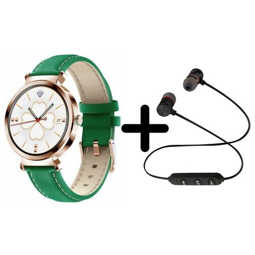 Умные часы BandRate Smart BRSDT1GGN-SET1 с беспроводными наушниками мониторингом сна поиском телефона 1076000₽